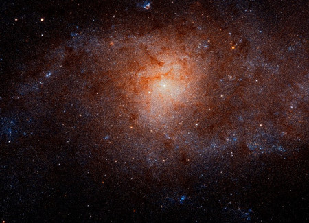 M033 - Spirální galaxie typu v souhvězdí Trojúhelníku
